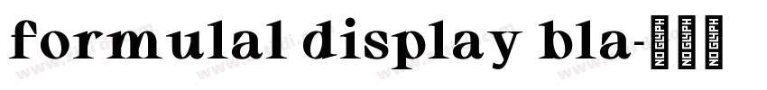 formula1 display bla字体转换